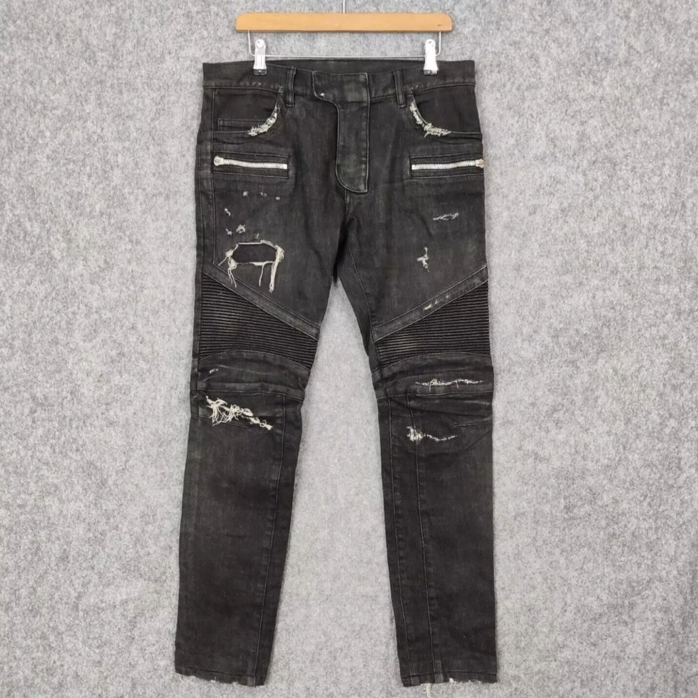Balmain Moto Jeans